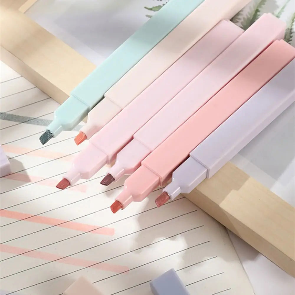 Pastel Highlighters Double-Sided – 6pc Set