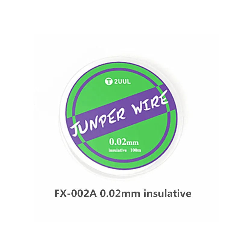 2UUL 0.01 0.02 0.009mm 100m Ultrafine Jumper Wire Insulative/Conductive Phone Fingerprint Dedicated Silver Flying Line