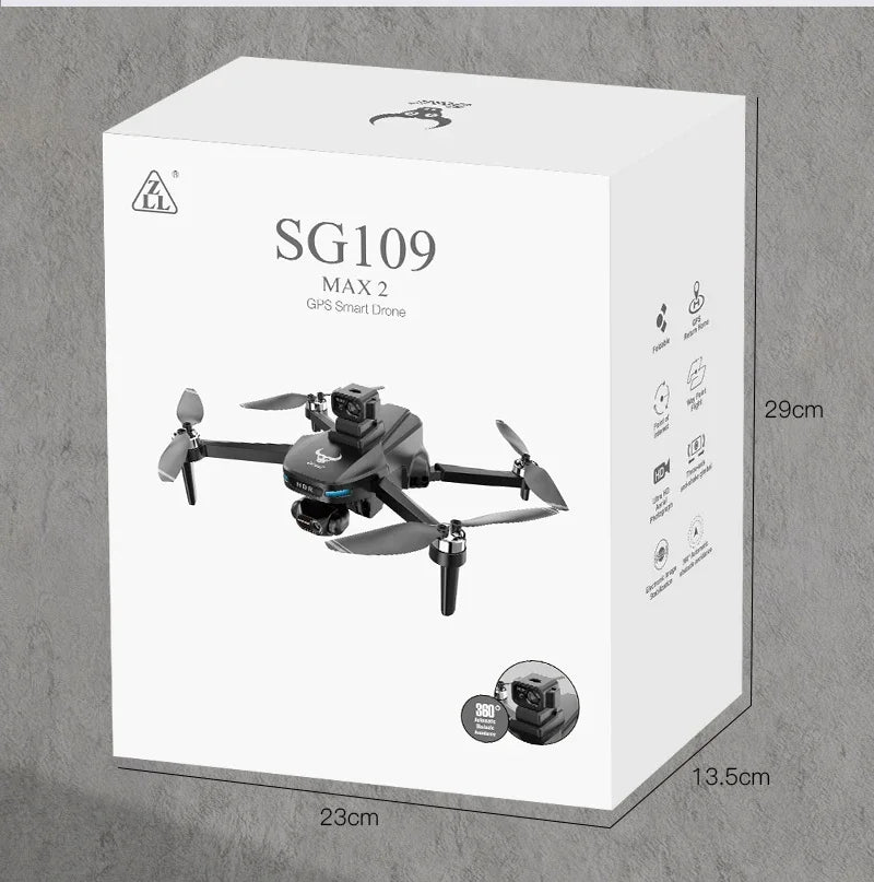 2024 New SG109 MAX2 Professional FPV Drone 8K Camera with 3-Axis Gimbal 4KM Brushless GPS Quadcopter Obstacle Avoidance RC Dron