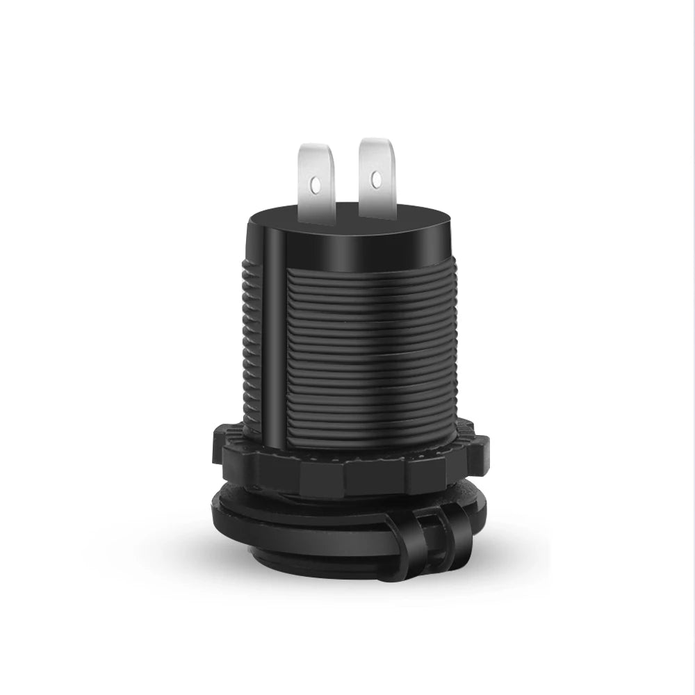 60W PD QC3.0 Car Charger Socket with Voltage Meter Quick Charge 3.0 Socket Power Outlet for 12V/24V Motorcycle Truck Boat