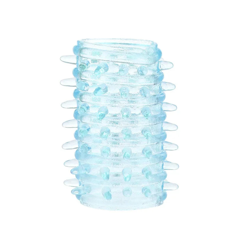 Male Silicone Penis Sleeve 1 Pcs Cock Ring Extender Men Ejaculation Lock Delayed G-spot Massage Reusable Adult Sex Product