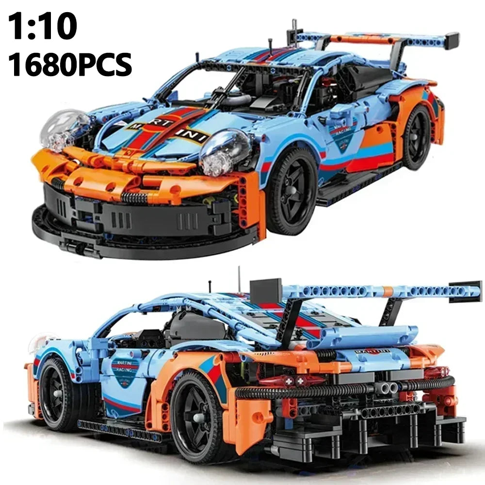 NEW 1680Pcs 1:10 Rsr Model Toys Building Blocks City Technology Super Speed Sport Car Bricks Vehicle Birthday Gifts for Children