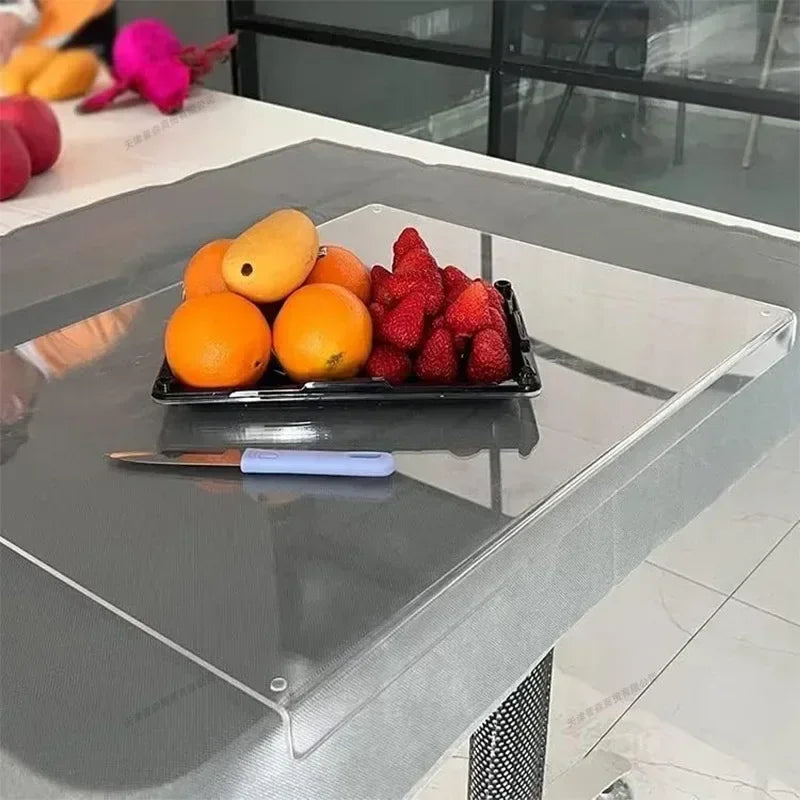 New High Quality Acrylic Cutting Boards Chopping Boards with Lip Anti-slip Countertop Protector Cheese Board Kitchen Accessories