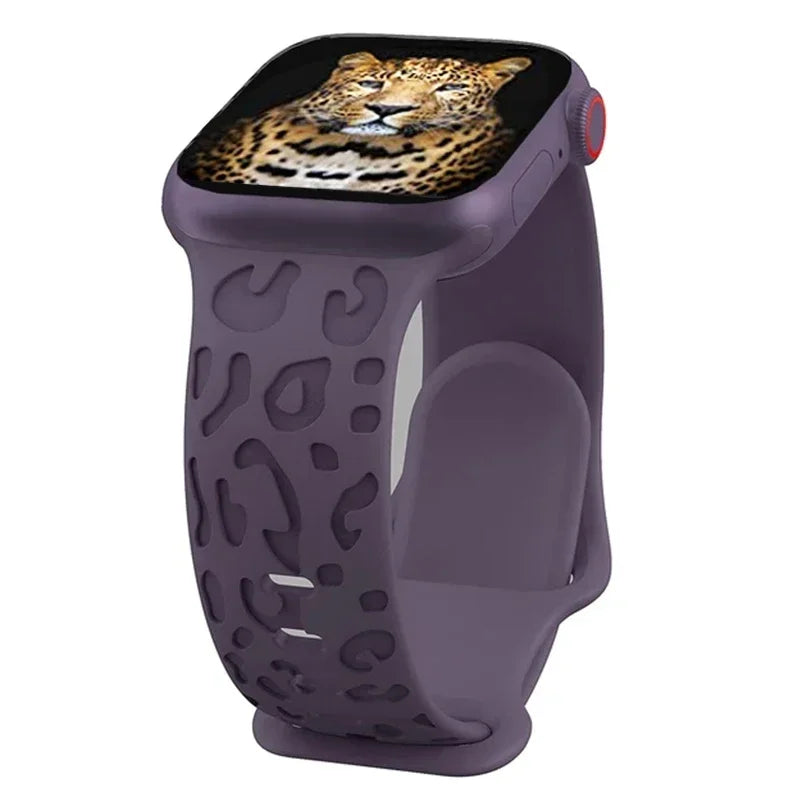 Engraved Silicone strap For Apple Watch Band 42mm 44mm 45mm 41mm 49mm 40mm bracelet correa iwatch Series 8 9 SE 7 6 5 4 3 Ultra