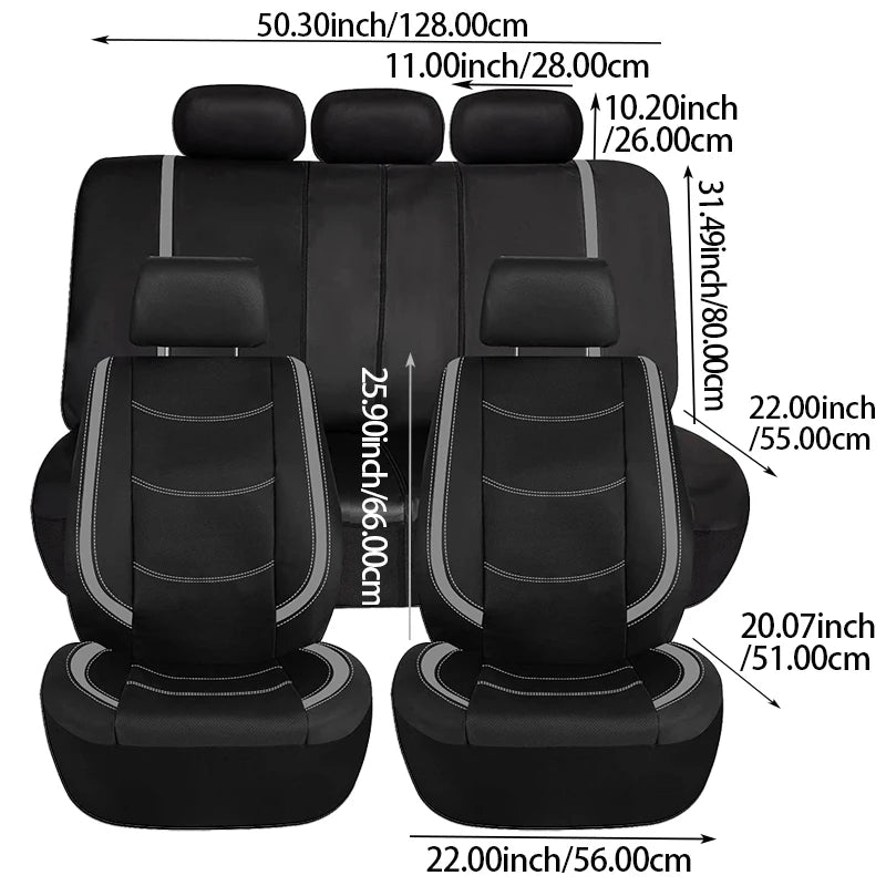 AUTOPLUS Universal Car Seat Covers Artificial Leather Bright Sheet With 3 Zipper Car Accessories Interior Seat Cushion Protector