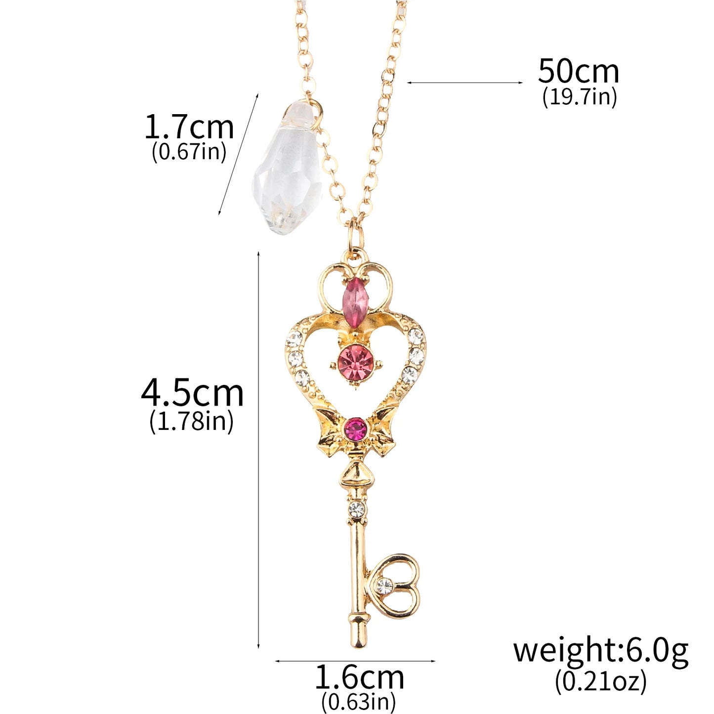 Anime Sailor Moon Necklace Love Wings Magic Stick Pendant Necklace Girl Jewelry Gift Cosplay Prop Choker