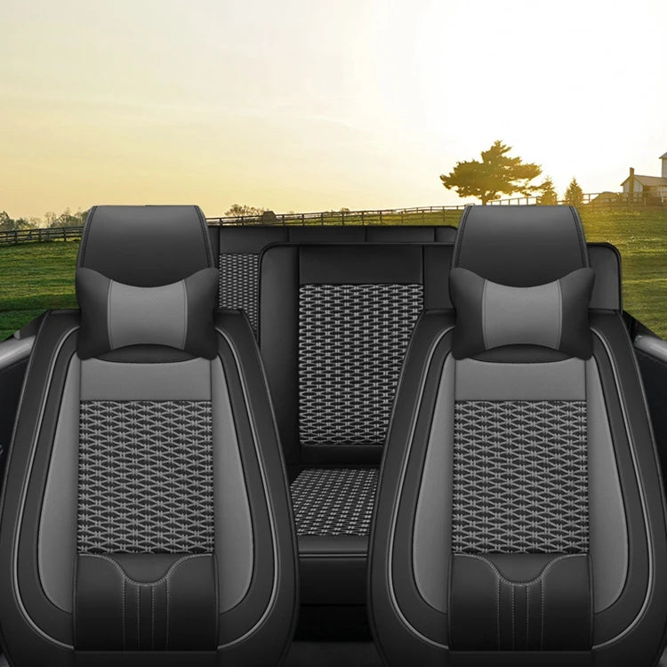 7 Seater Car Seat Covers Full Set With Waterproof Leather Compatible Automotive Vehicle Cushion Cover Universal Fit