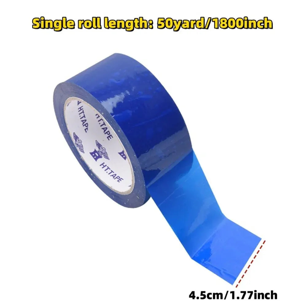 1800inch/Roll Sapphire Blue Tape Packaging Tool Office Packing Supplies PP Material Waterproof Durable Can Be Written As Marking