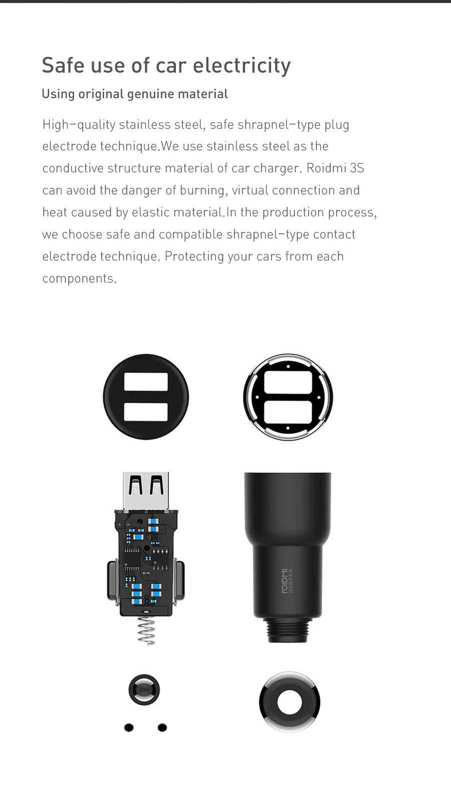 Roidmi 3S Mojietu Bluetooth 5V 3.4A Dual USB Car Charger MP3 Music Player FM Transmitters For iPhone And Android