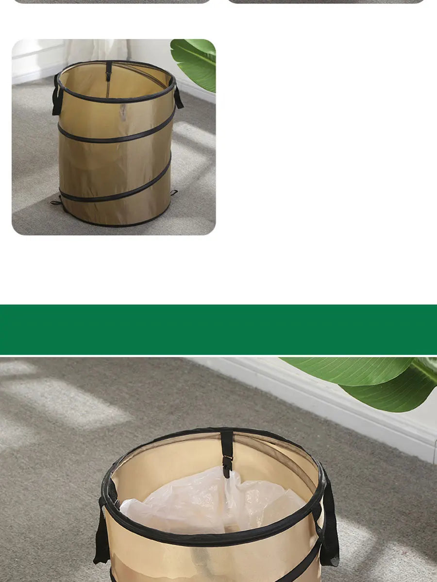 1pc Pop-up Trash Can, Outdoor Portable Camping Folding Trash Can Camping Trash Can Gardening Garden Garbage Bag Garden Leaf Buck