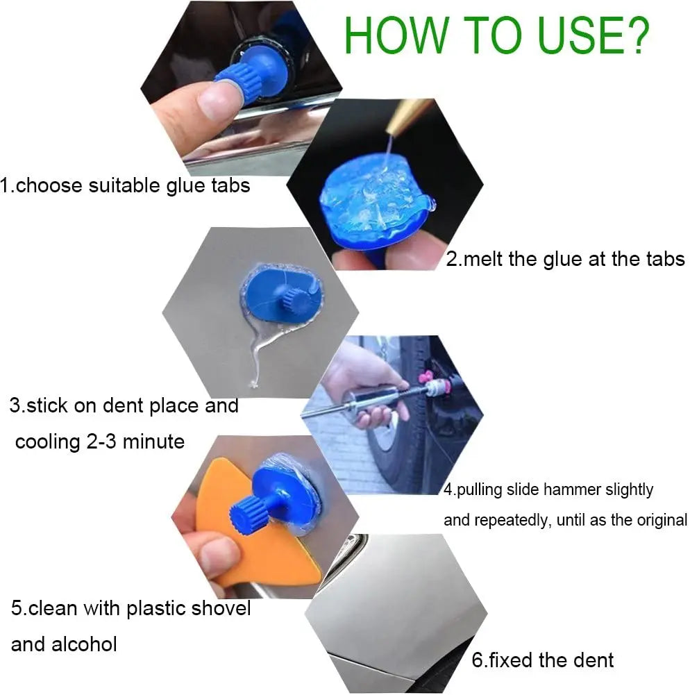 Professional Car Dent Repair Tools Paintless Dent Repair Kit Auto Body Dent Removal Remover Kits Dent Puller for Car Workshops