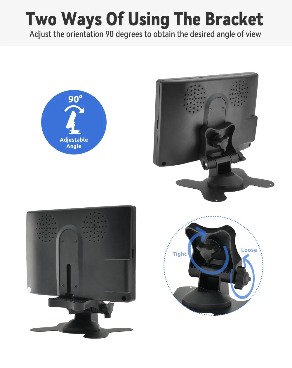 Parking Universal Car Rear View Camera with Monitor For Truck Bus 7 HD Screen 1024*600 Assistance Waterproof Security