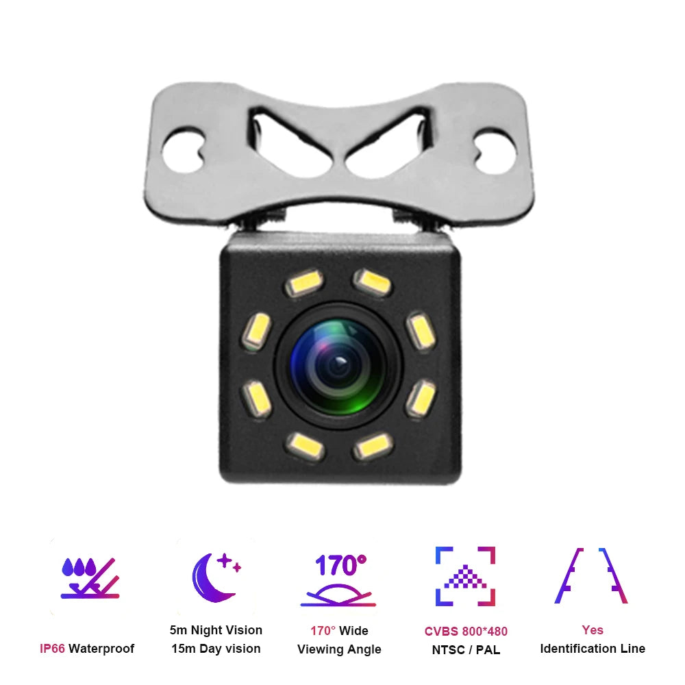 Podofo AHD Car Rear View Camera HD Reverse Parking Video Monitor Waterproof Backup Night Vision Lens 6M Cable for Car Radio Mp5