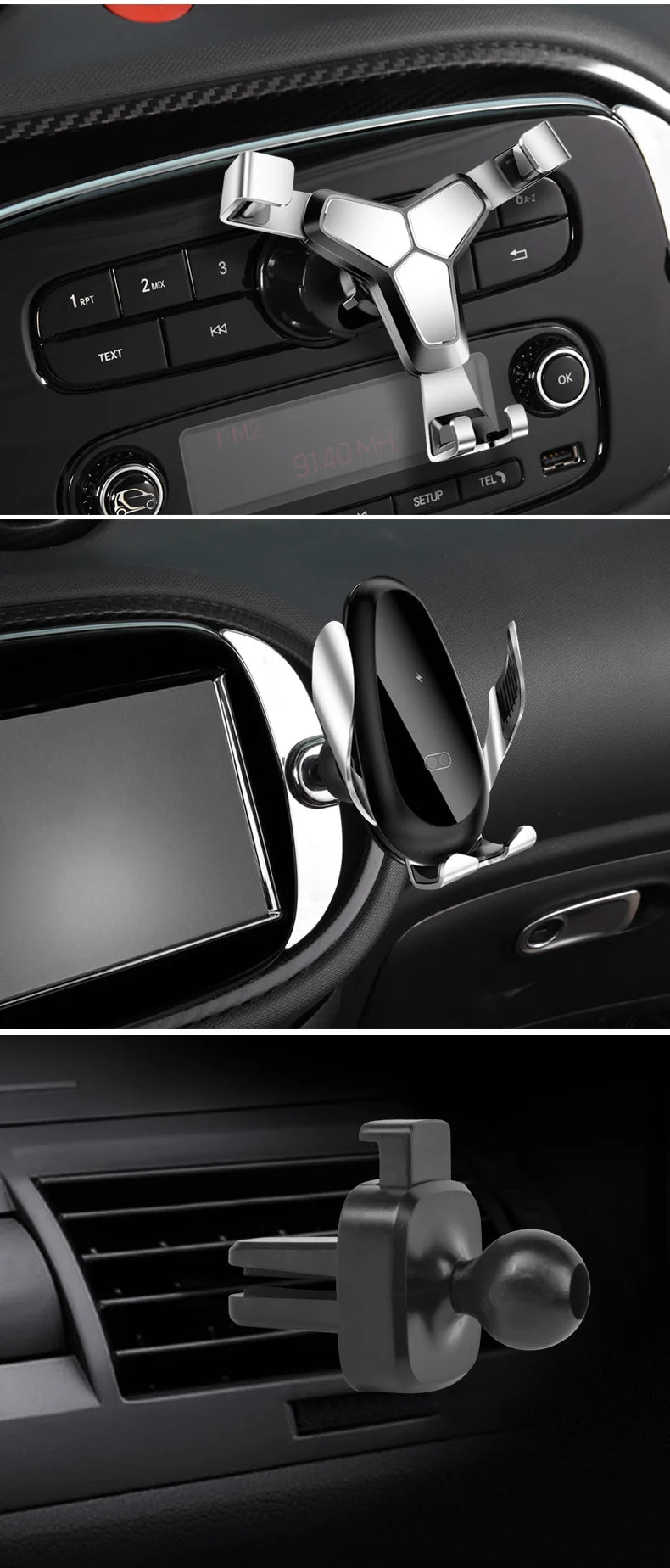 Car Phone Holder Base GPS Navigation Support Bracket For Mercedes Smart 450 451 453 Fortwo Forfour Car Accessories Interior