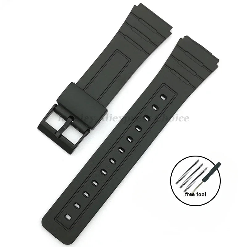 Bracelet For CASIO Silicone Watch Strap 12/14/16/18/20/22mm for W800H SGW400 F91W F84 F105/108 A158/168 AE1200/1300 Resin Belts