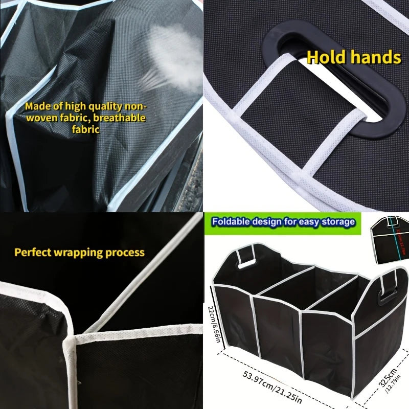 LEIBOO Multi-Pocket Trunk Organizer Large Capacity Folding Storage Bag Trunk Stowing and Tidying Trunk Organizer Car Accessories