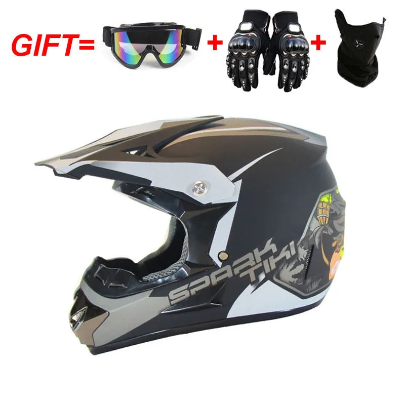 Adult Motocross Dirt Bike Helmet Dirtbike ATV Helmet Unisex Adult Men Women Adjustable Off-Road Motorcycle Helmet
