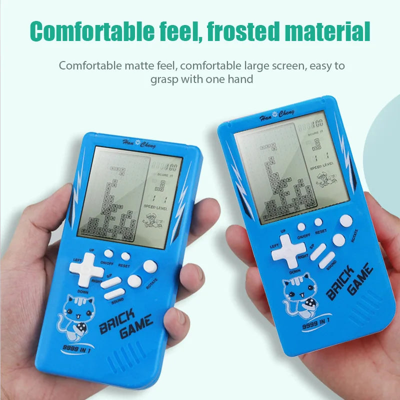 Portable Classic Electronic Game Retro Puzzle Toy Blue 3.5 Inch Large Screen Handheld Game Console Toys For Children