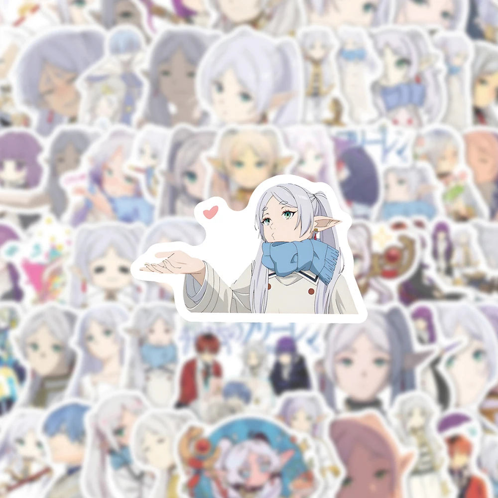 60pcs Cute Cartoon Frieren Beyond Journeys End Stickers Himmel Frieren Anime Decals Skateboard Laptop Phone Waterproof Sticker