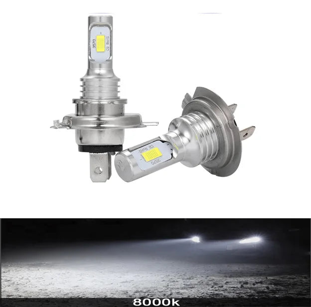 2Pcs H7 LED Headlight Bulb Mini H4 H1 H3 Wireless 80W 20000LM 6500K 4300K CSP Car Headlamp Auto Diode Lamp 12V 24V Automobile