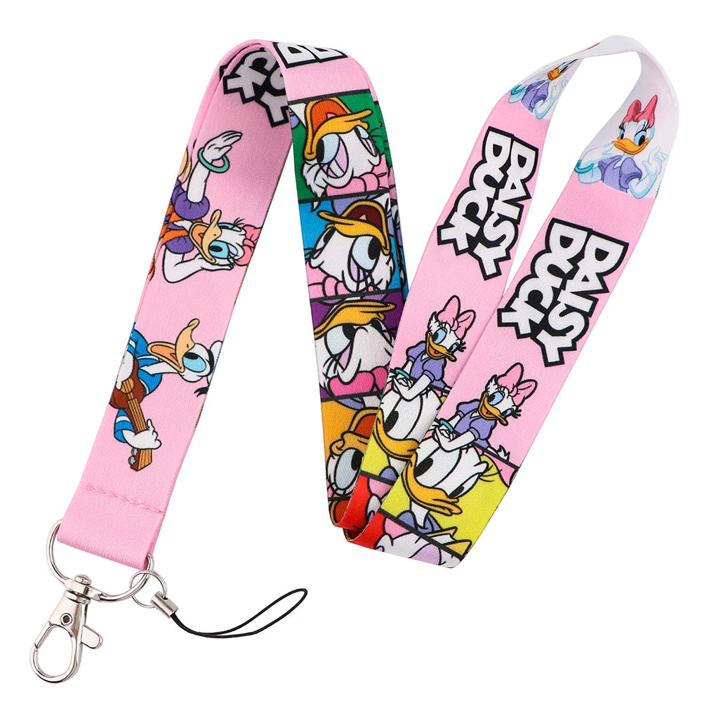 KKZ004 Mickey&Minnie Stitch Lanyard For Keys Keychain Badge Holder ID Credit Card Pass Hang Rope Lariat Phone Charm Gift