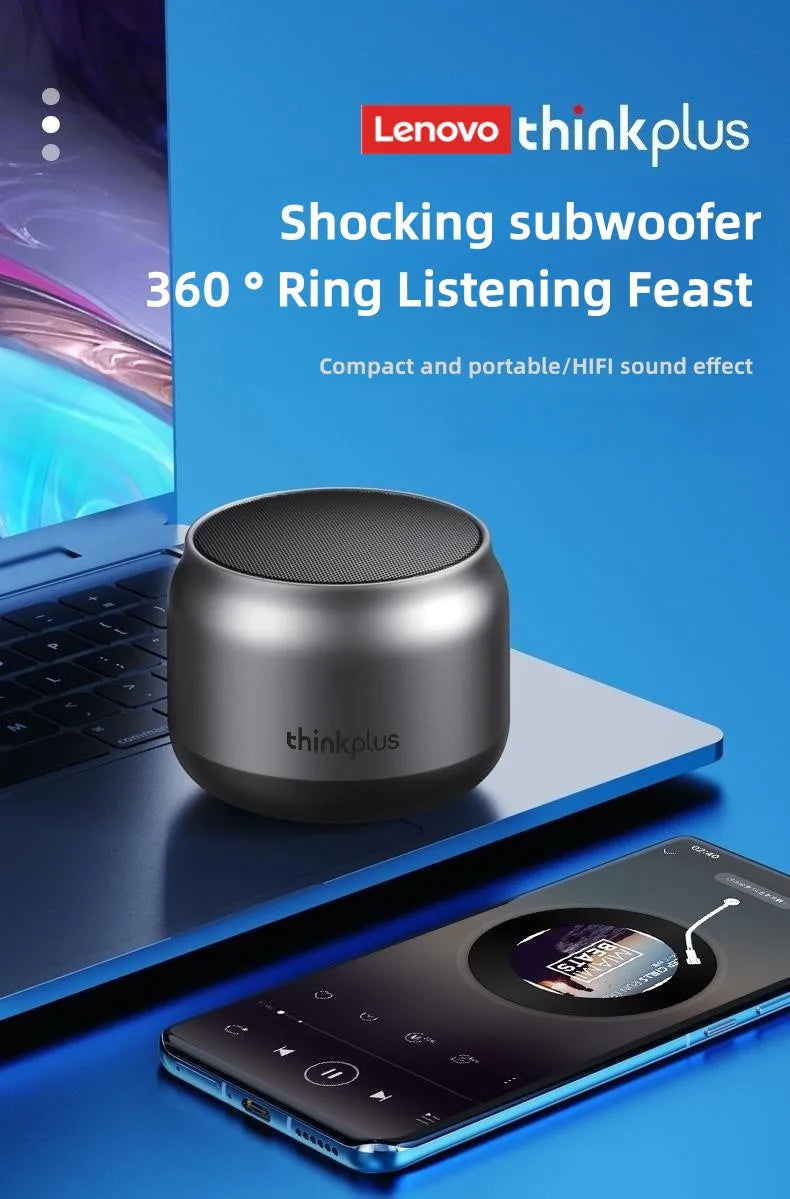 Lenovo K30 Wireless Bluetooth Speaker Portable Mini Outdoor Wireless Speakers Music Surround Loudspeaker HD Voice Shocking Bass