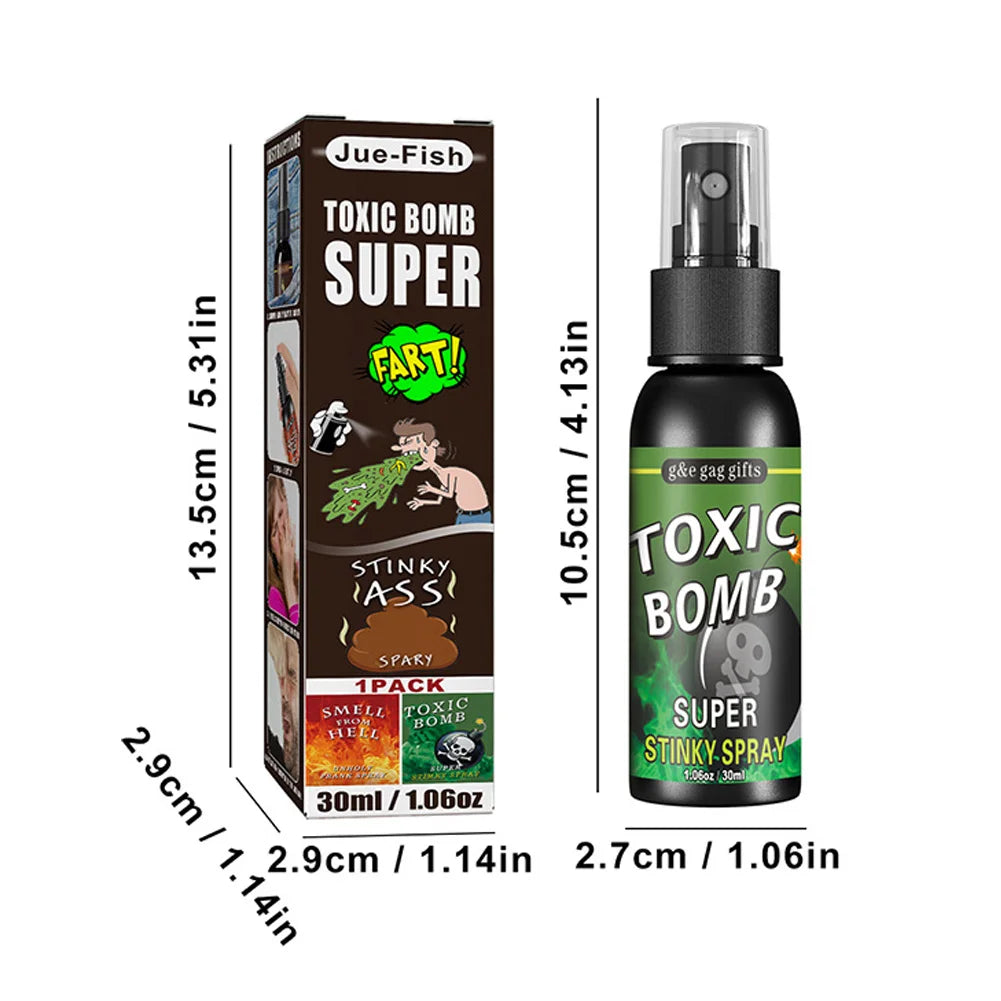 30ml Fart Spray Prank Joke Non Toxic Terrible Smell Spray Plastic Fart Gag Spray Party Supplies Odor Spray Halloween Funny Toys