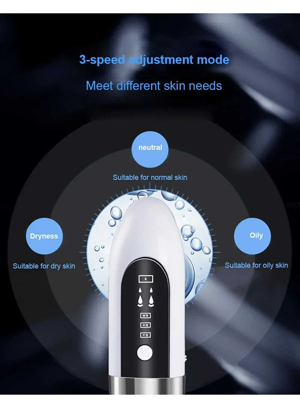 Blackhead Remover Pore Vacuum Face Cleaner Electric Pimple Black Head Removal USB Rechargeable Water Cycle Facial Cleaning Tools