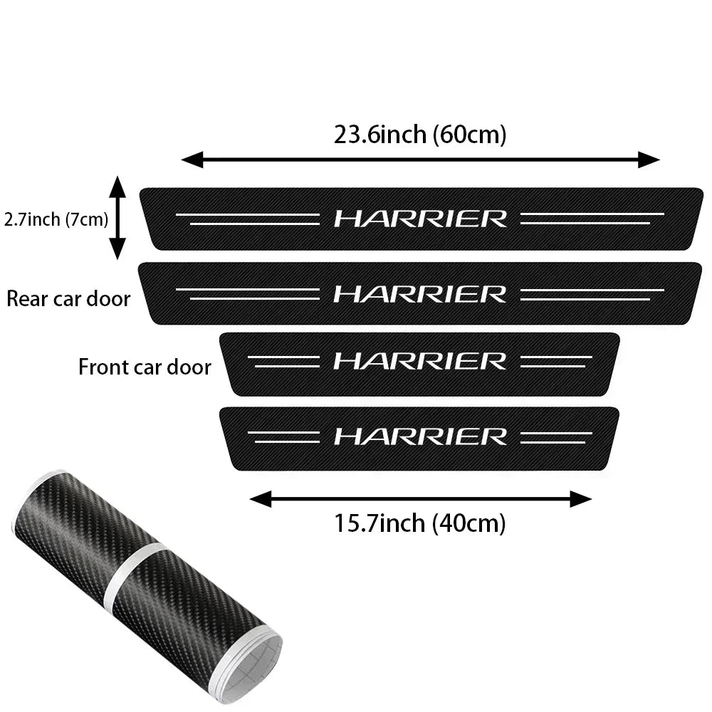 Car Door Sill Protector Stickers for Harrier XU30 XU60 XU80 30 60 80 Trunk Bumper Threshold Anti-Scratch Gurad Trim Accessories