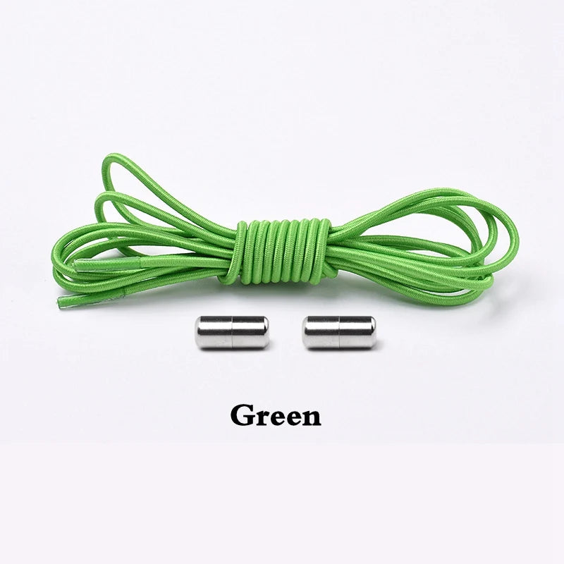 Elastic Laces Sneakers Round Shoelaces without ties Rubber No Tie Shoe laces Shoes Kids Adult Quick Shoe lace Rubber Bands