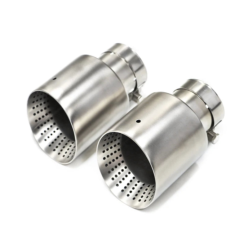 1 Pcs Matte Stainless Steel Car Exhaust Tip System Pipe Universal Exhaust Tip For VW GTI MK7 Golf7 Nozzle 60MM 63mm Muffler Tip