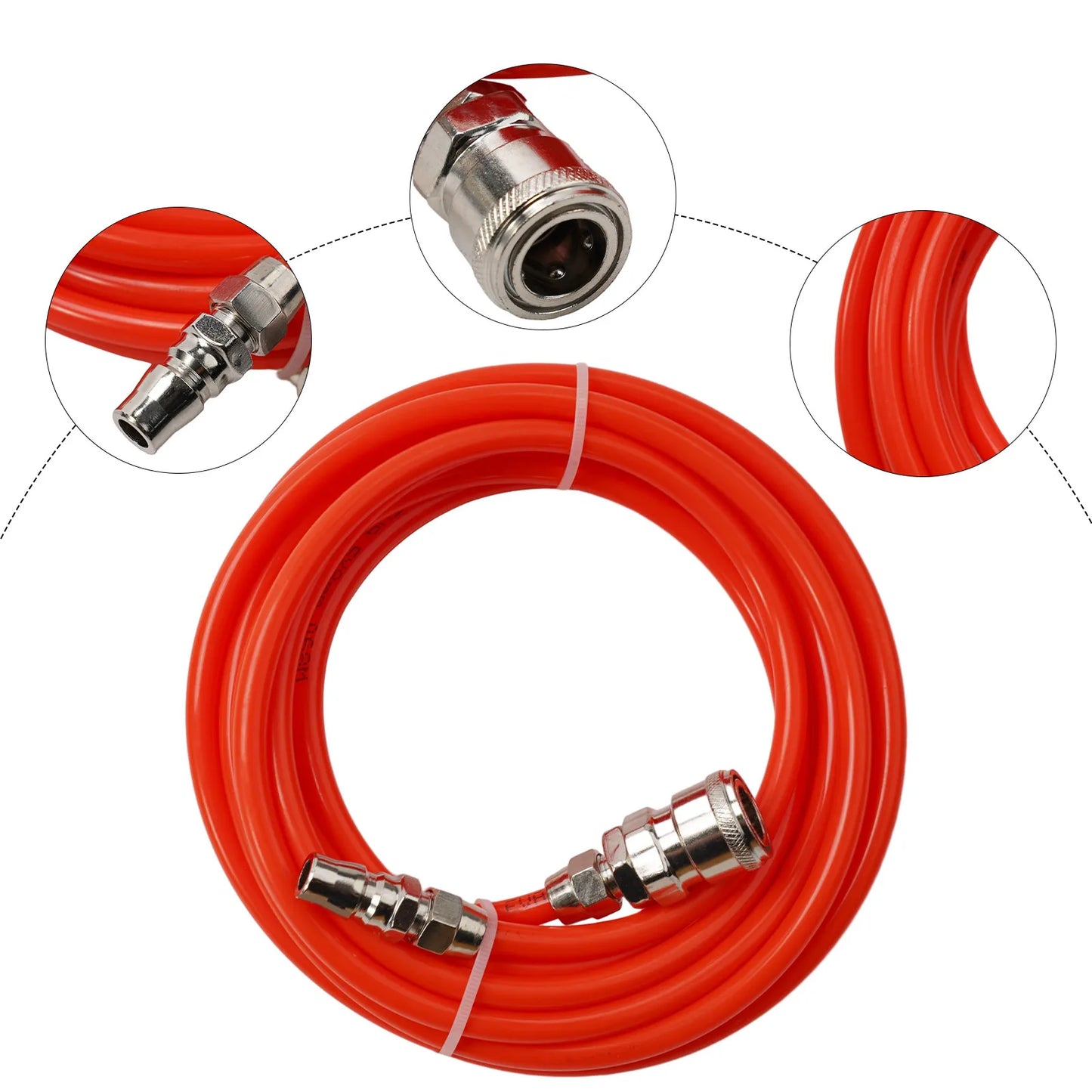 1PC 5/10/15/20/30M Pneumatic Straight Pipe Air Compressor Pump Hose 5x8mm Tube With Quick Connector Air Pipe Hose Hardware Tool
