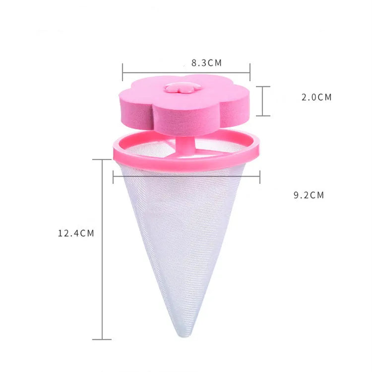 6 PCS Washing Machine Hair Filter Floating Pet Fur Lint Hair Removal Catcher Reusable Mesh Dirty Collection Pouch Cleaning Balls
