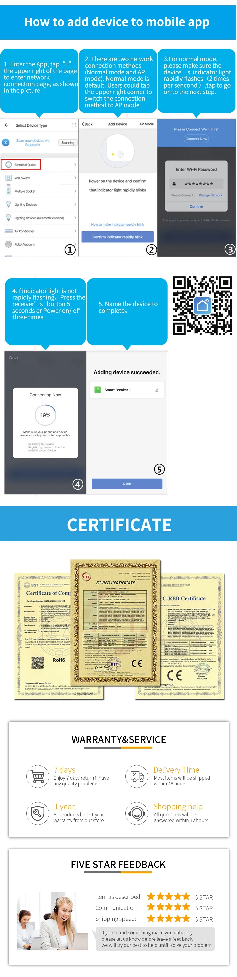 QNCX Tuya WiFi Smart Switch 16A Support 2-Way DIY Switches Timer Module Support Alexa Google Home Alice Voice Control Smart Life