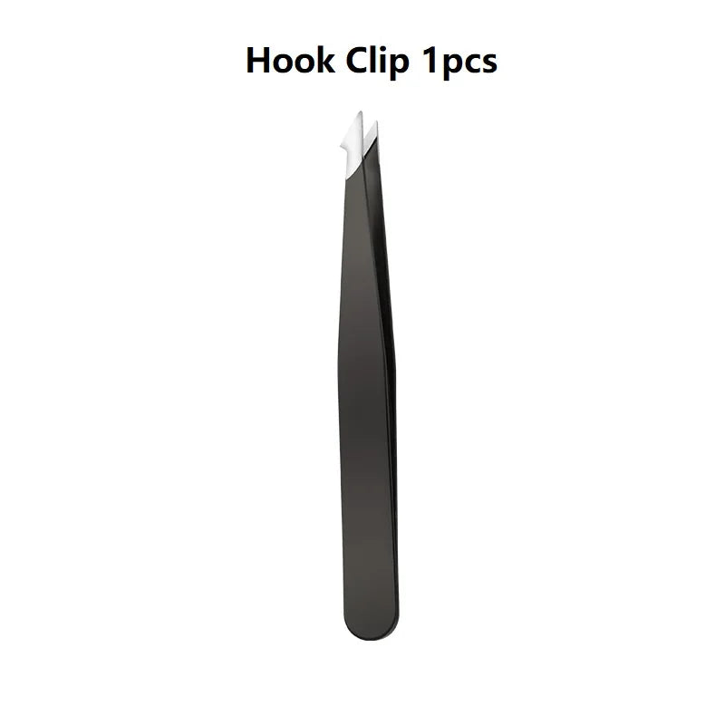 Ouriner Eyebrow Tweezer Colorful Hair Beauty Fine Hairs Puller Stainless Steel Slanted Eye Brow Clips Removal Makeup Tools