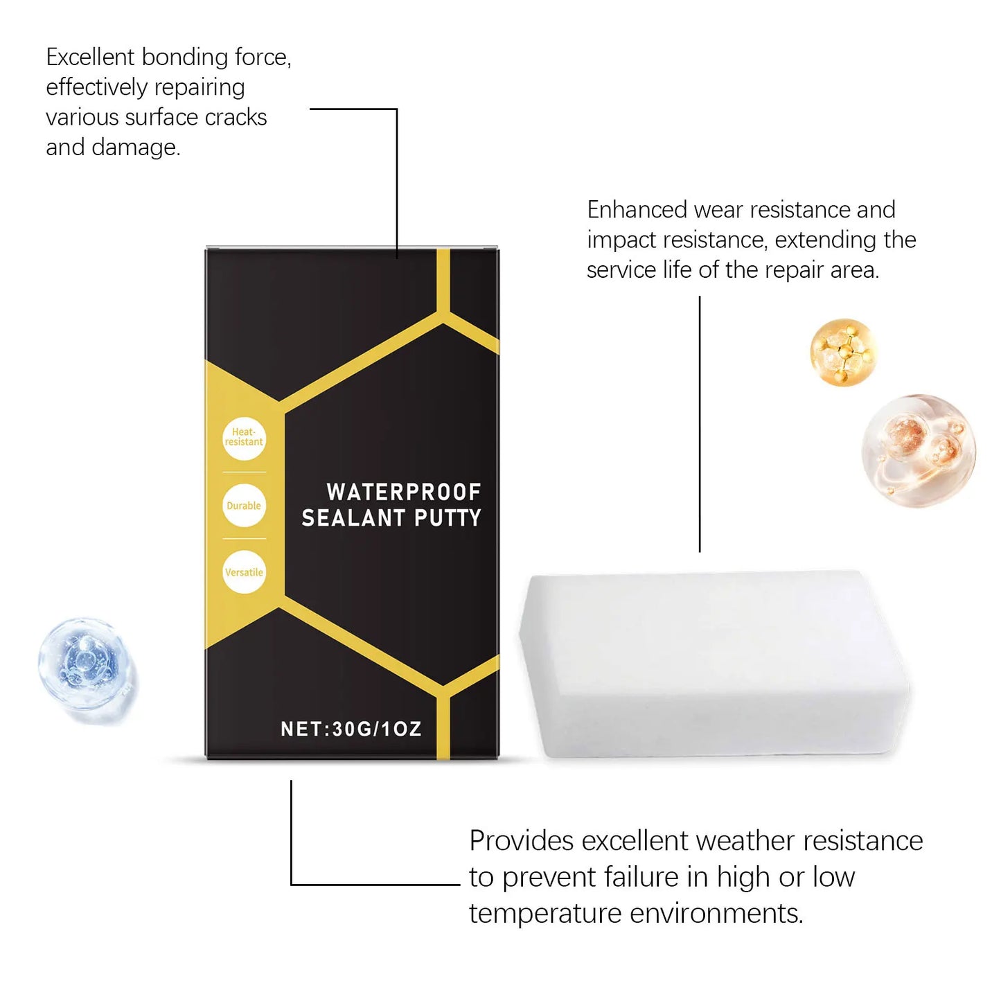 Waterproof Rubber Mastic Mud Air Conditioning Hole Sealing Duct Putty Waterproof Mastic Sealant Wall Hole Blocking Sealing Clay