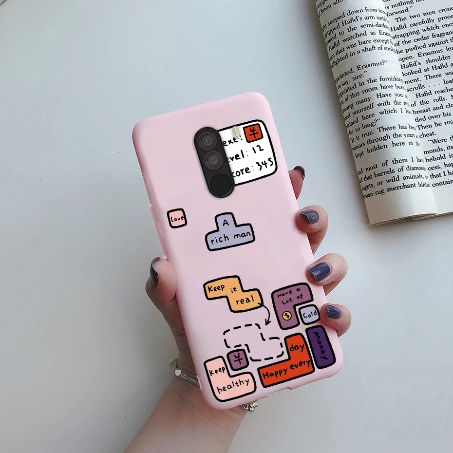 For xiaomi Pocophone F1 Case Poco F1 Cute Cat Cartoon Cover Silicone Soft TPU Phone Case For xiaomi Pocophone F1 Global F 1 Case
