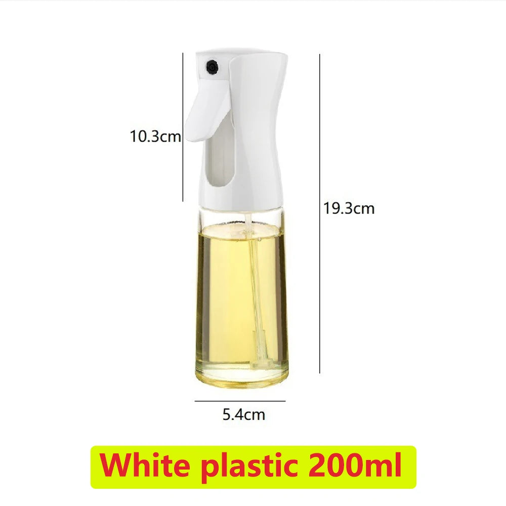 1PCS Black Transparent Kitchen Oil Bottle Cooking Oil Spray Olive Oil Bottle Fitness Barbecue Spray Oil Dispenser Household