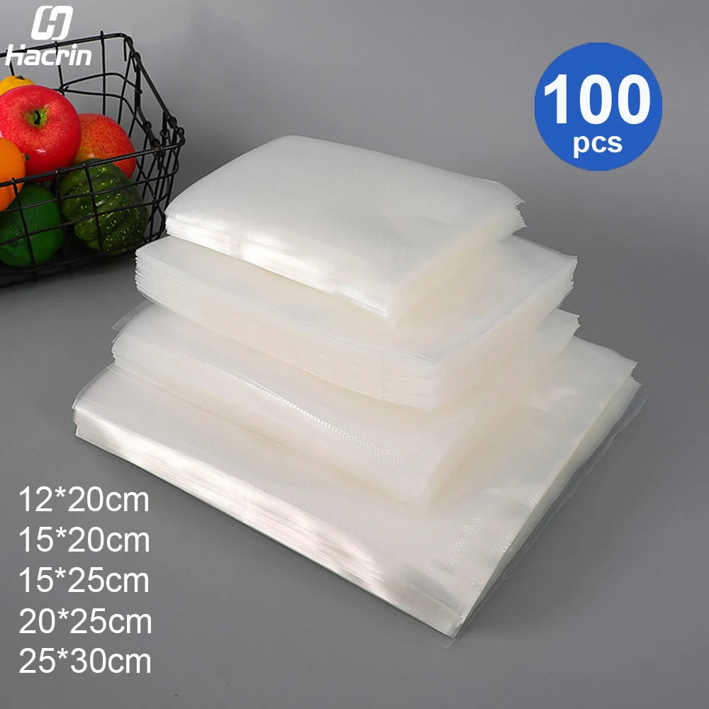 Vacuum Packaging Bags for Food 100pcs Food Storage Vacuum Bags for Vacuum Sealer Machine Food Fresh Long Keeping Empty Bags