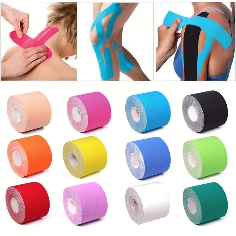 1 Roll Of Elastic Kinesiology Tape Sports Muscle Tape Bandage Care Kinesiology First Aid Tape Muscle Injury Sports Tape