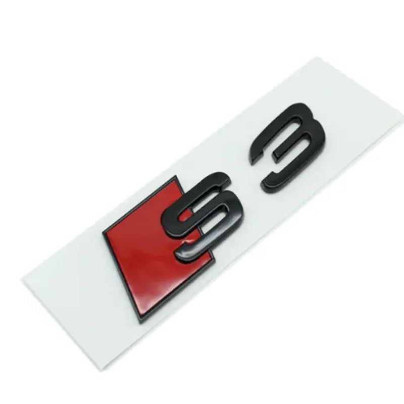 Car Rear Trunk Emblem Logo Badge Sticker for audi S3 S4 S5 S6 S7 S8 Letter Number Emblem Sport S-Klasse Umbau
