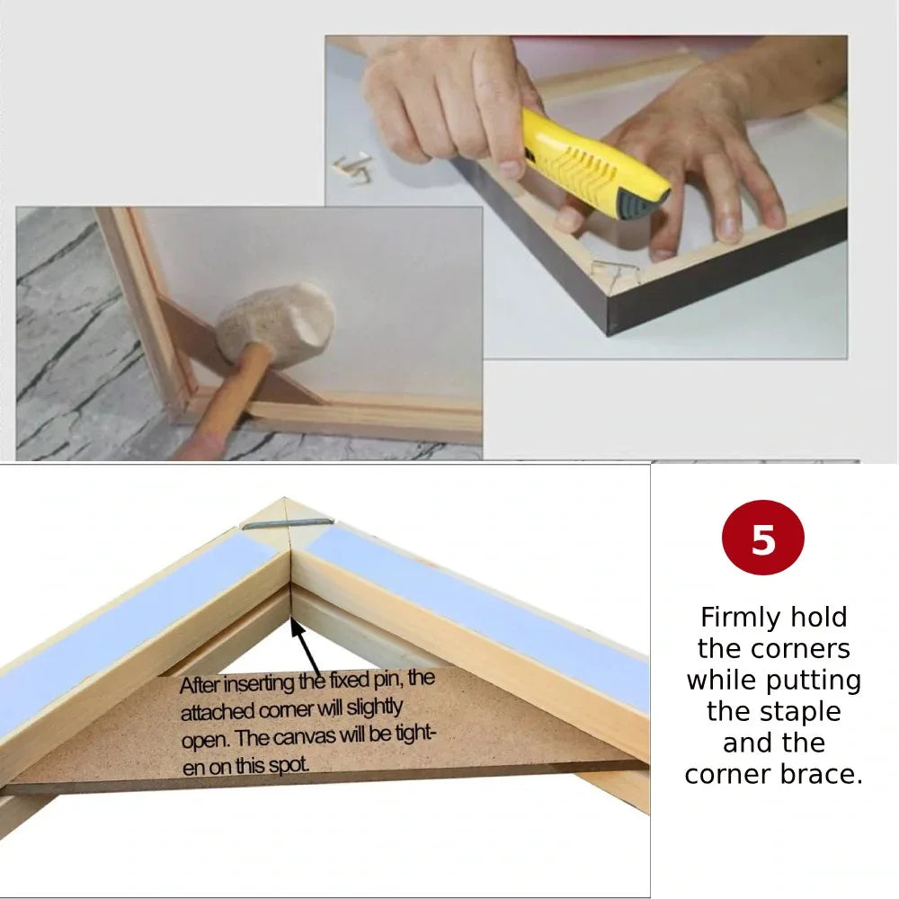 Drop Shipping DIY Wooden Framework DIY Canvas Paintings Frame Natural Wood Photo Frame Poster Frame Home Decor Picture Frames