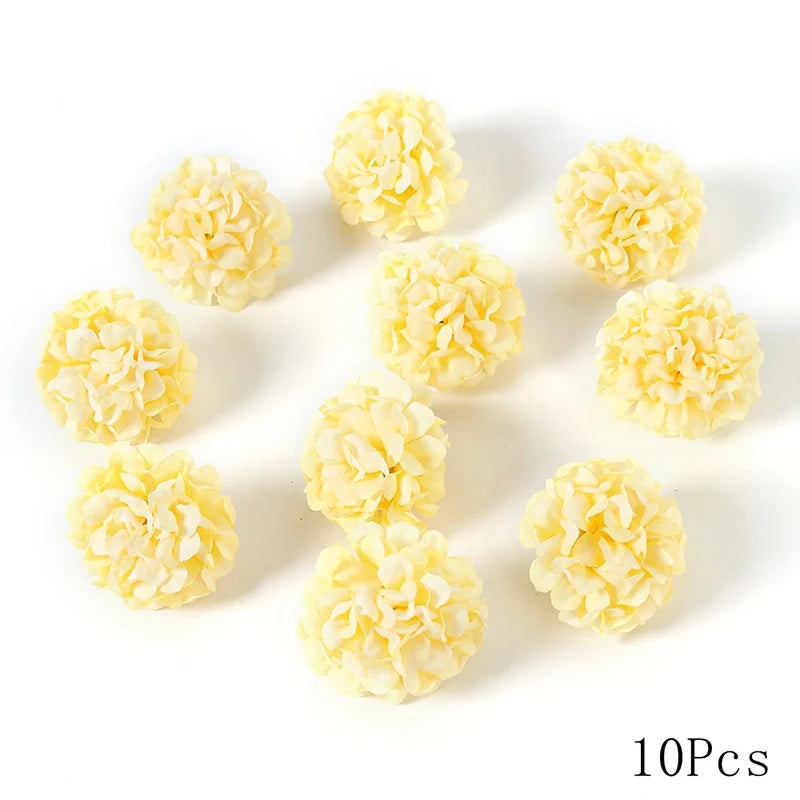 Yellow Artificial Flowers Heads Silk Fake Flowers for Home Decor Party Wedding Decoration DIY Valentine's Day Gifts Accessories