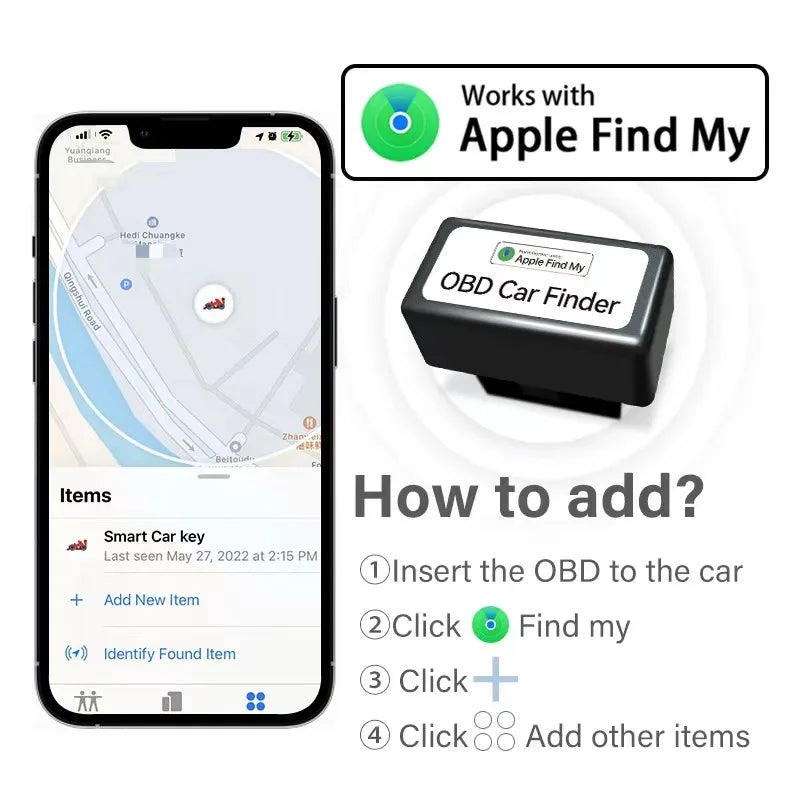 2Types 2 in 1 Mini GPS Car Tracker & Car Charger Real Time Tracking Anti-Theft Anti-lost Locator Support Apple Find My APP