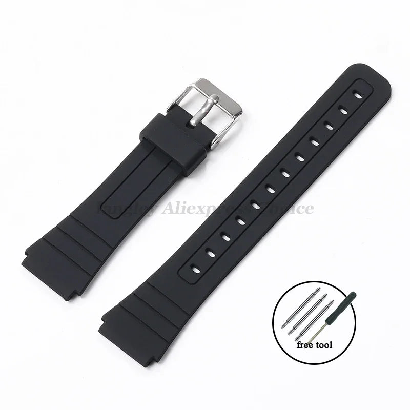 Bracelet For CASIO Silicone Watch Strap 12/14/16/18/20/22mm for W800H SGW400 F91W F84 F105/108 A158/168 AE1200/1300 Resin Belts