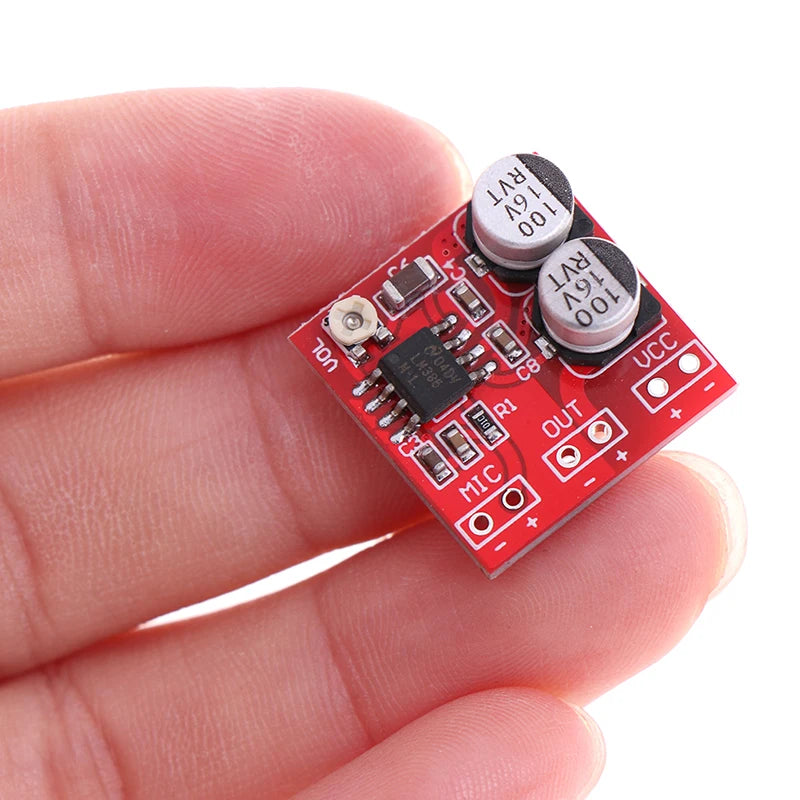 DC 5V-12V LM386 Electret Microphone Power Amplifier Board Gain 200 Times Mic Amp