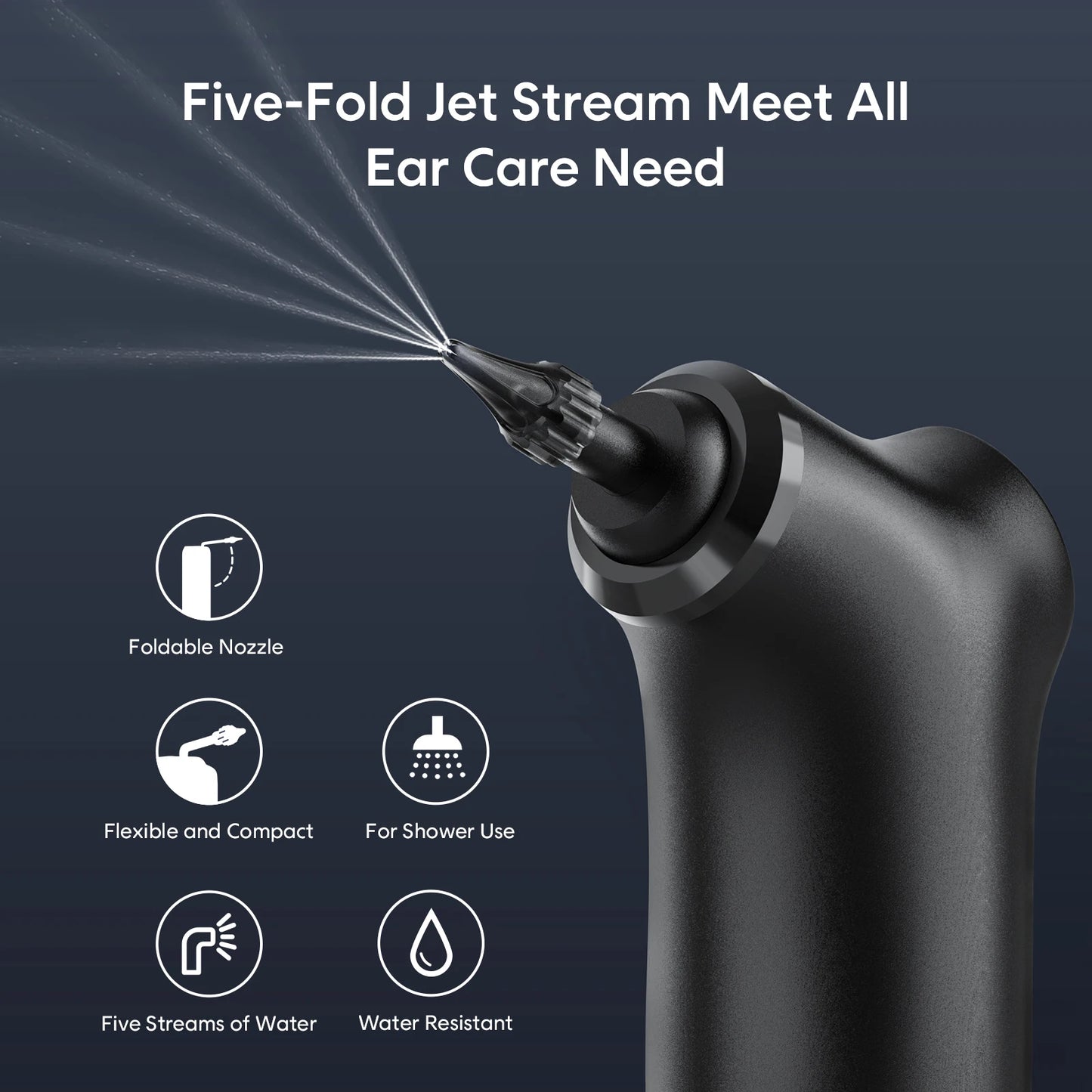 Water Powered Ear Cleaner Electric Ear Wax Removal Tool 4 Pressure Modes Ear Cleaning Tool for Adults Kids Electric Ear Cleaner
