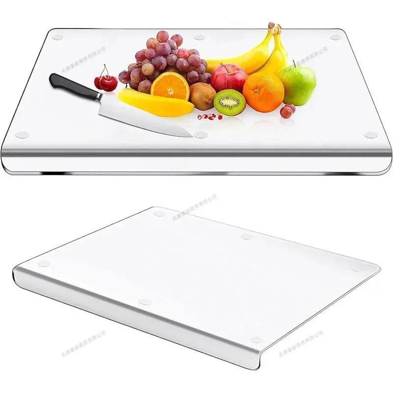 New High Quality Acrylic Cutting Boards Chopping Boards with Lip Anti-slip Countertop Protector Cheese Board Kitchen Accessories