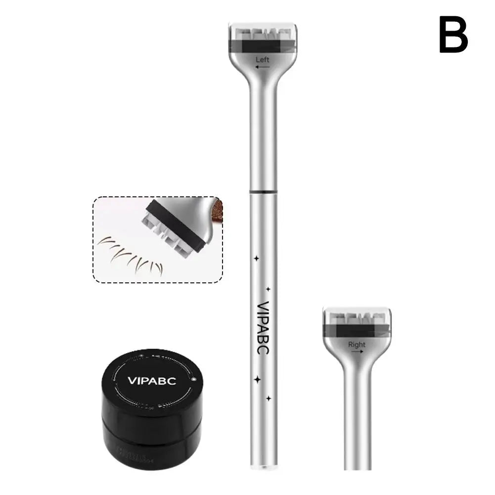 1 Set Eyelash Seal DIY Lower Lash Extension Stamps Silicone Makeup Tool For Beginner Convenient Natural Simulation Mascara Stick