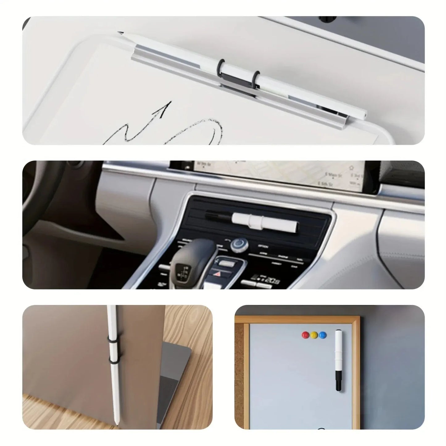UMUST Magnetic Pencil Holder,Tablet Touch Pen Clips,Multifunction Silicone Adjustable Pen Stand for Office Accessories Organizer